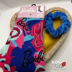 Barbie Crew Socks and Scrunchie Set